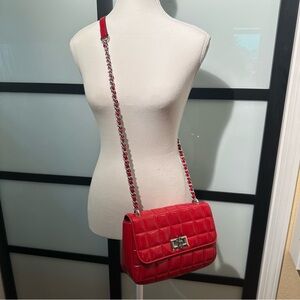 *NEW** Red Quilted Crossbody Bag